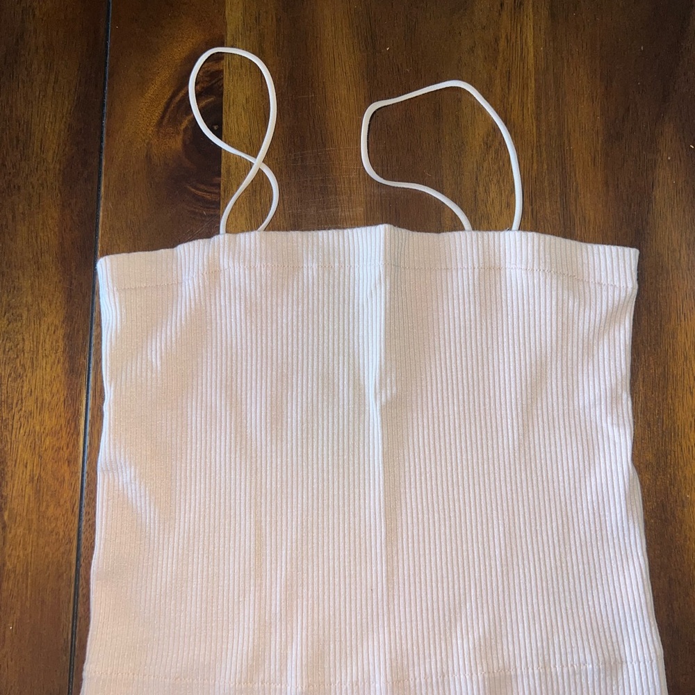 American Eagle Outfitters Light Pink Ribbed Top